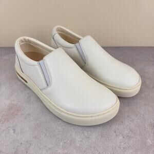 Birkenstock Oswego White Leather Slip On Loafer Comfort Women's Size US 6 EU 37
